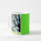 Mug Silhouette de grimpeur d'arbre : Arboriste (Devant gauche)