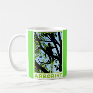 Mug Silhouette de grimpeur d'arbre : Arboriste
