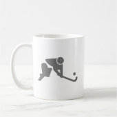 Mug Silhouette de gris d'hockey de champ (Gauche)