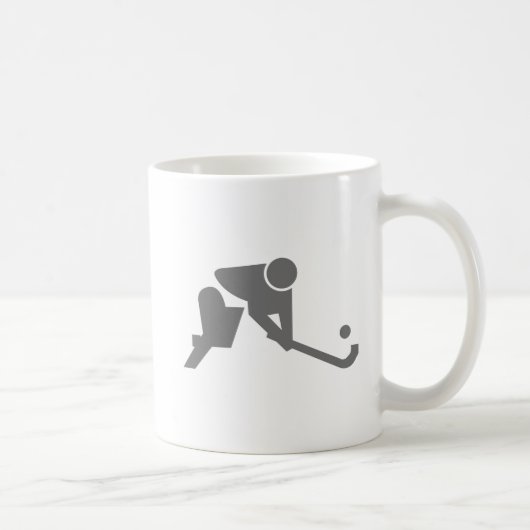 Mug Silhouette de gris d'hockey de champ (Droite)