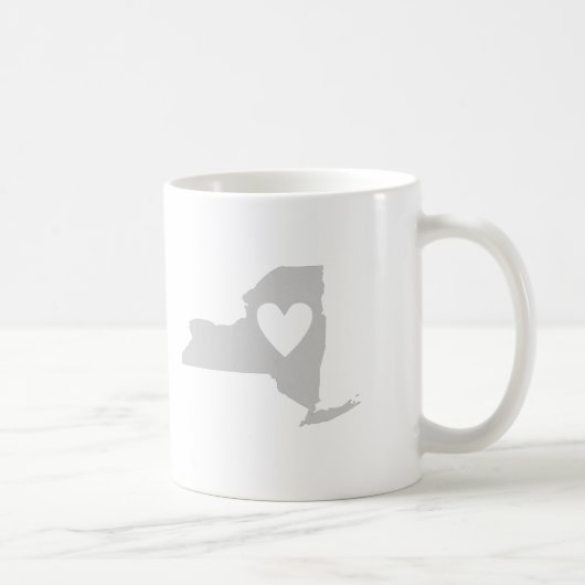 Mug Silhouette de Heart New York State (Droite)