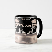 Mug silhouette de joueur célébré  (Devant droit)