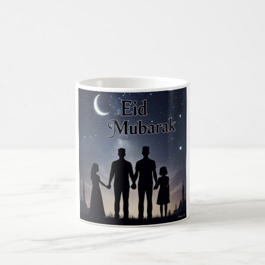 Mug Silhouette de la famille Eid Moubarak (Centre)