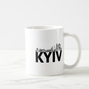 Mug Silhouette de la ligne d'horizon de la ville de Ki