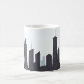 Mug Silhouette de la skyline de New York Script élégan (Centre)