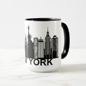 Mug silhouette de la ville de New York (Devant droit)