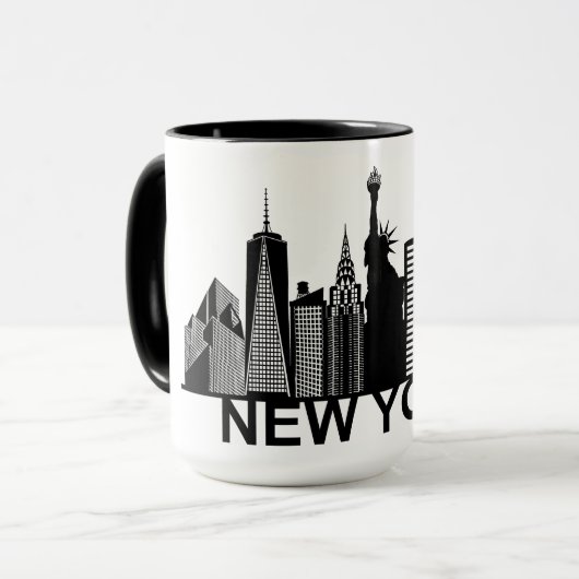 Mug silhouette de la ville de New York (Devant gauche)