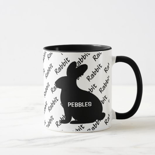 Mug Silhouette de lapin personnalisée (Droite)