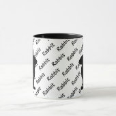 Mug Silhouette de lapin personnalisée (Centre)
