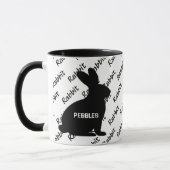 Mug Silhouette de lapin personnalisée (Gauche)