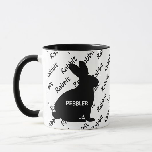 Mug Silhouette de lapin personnalisée (Gauche)