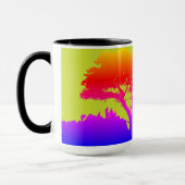 Mug Silhouette de l'arbre généalogique Vintage (Gauche)