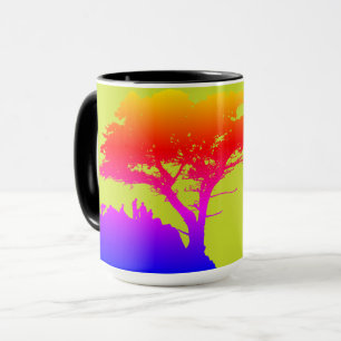 Mug Silhouette de l'arbre généalogique Vintage