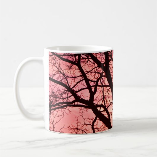 Mug Silhouette de l'Arbre Soudé du soir (Gauche)