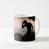 Mug Silhouette de l'homme dans la grotte (Devant droit)