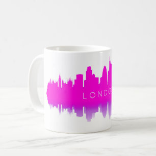 Mug Silhouette de l'horizon de Londres – Rose Moderne