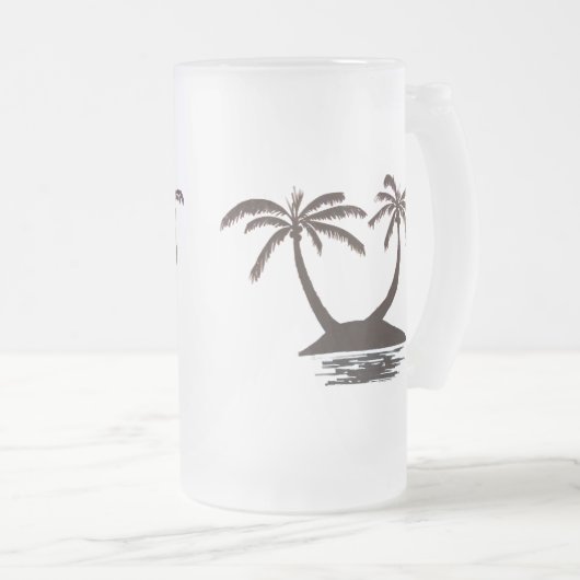 Mug - Silhouette de l'île tropicale (Devant droit)