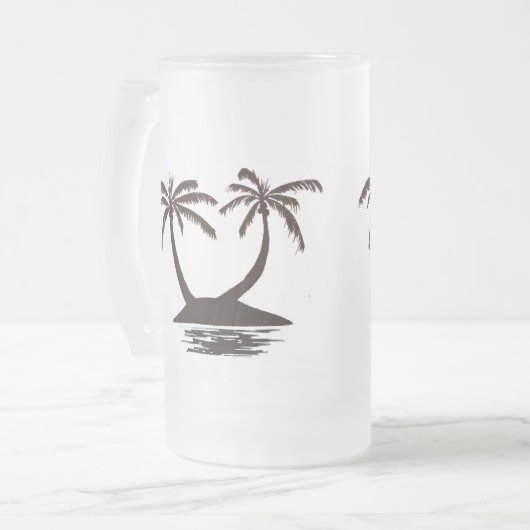 Mug - Silhouette de l'île tropicale (Devant gauche)