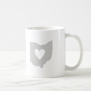Mug Silhouette de l'Ohio avec une bouillie de café du 