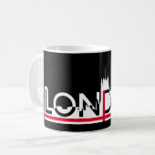 Mug Silhouette de Londres et drapeau anglais (Devant gauche)