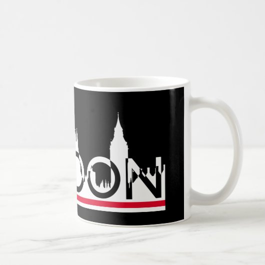 Mug Silhouette de Londres et drapeau anglais (Droite)