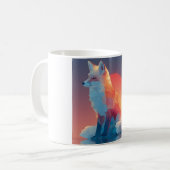Mug Silhouette de loup géométrique | Faune polygonale (Devant gauche)