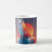 Mug Silhouette de loup géométrique | Faune polygonale (Centre)