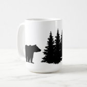Mug Silhouette de l'ours et de l'arbre (Devant gauche)