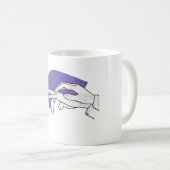 Mug Silhouette de main Fourmilier Violet (Devant droit)