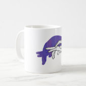 Mug Silhouette de main Fourmilier Violet (Devant gauche)
