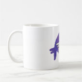 Mug Silhouette de main Fourmilier Violet (Gauche)