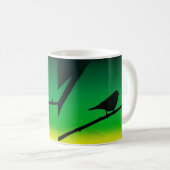 Mug Silhouette de moineau sur le limonène (Devant droit)