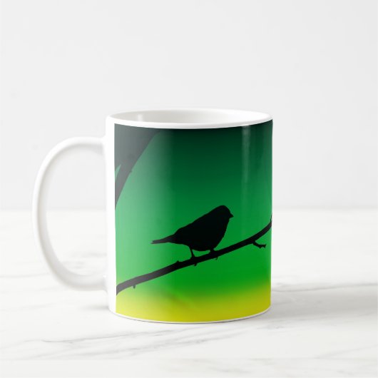 Mug Silhouette de moineau sur le limonène (Gauche)