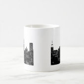 Mug Silhouette de New York noir et blanc (Centre)