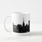 Mug Silhouette de New York noir et blanc (Gauche)