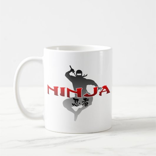 Mug Silhouette de Ninja (Gauche)