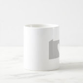 Mug Silhouette de Pennsylvanie avec une bouillie de ca (Centre)