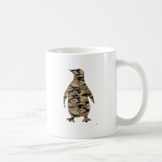 Mug Silhouette de pingouin de camouflage (Droite)