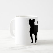 Mug Silhouette de Pitbull (Devant gauche)