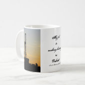 Mug Silhouette de plateforme de forage (Devant gauche)