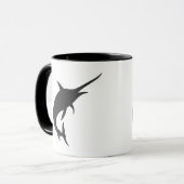 Mug Silhouette de poisson marlin - Choisir la couleur  (Devant gauche)