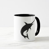 Mug Silhouette de poisson marlin - Choisir la couleur  (Devant droit)