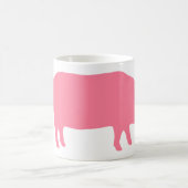 Mug Silhouette de porc rose | Animaux de ferme amusant (Centre)
