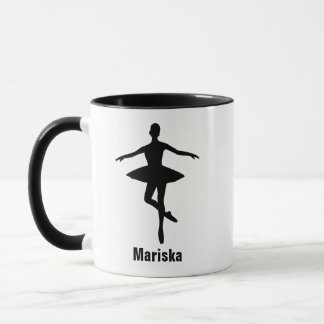 Mug Silhouette de pose de pirouette de ballet