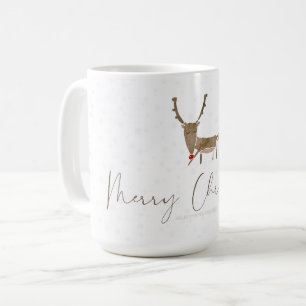Mug Silhouette de renne en ligne artistique de Slipper