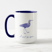 Mug Silhouette de Sandpiper couleur bleu marine (Gauche)