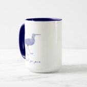 Mug Silhouette de Sandpiper couleur bleu marine (Devant gauche)