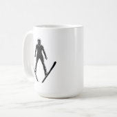 Mug Silhouette de sauteur à ski (Devant gauche)