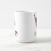 Mug Silhouette de sirène mauve inspirationnelle (Centre)