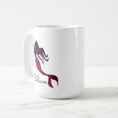 Mug Silhouette de sirène mauve inspirationnelle (Devant gauche)